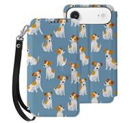 Cute Jack Russell Terrier Dog Pattern Stylish Flip Phone Cases Cover Compatible with iPhone 17/17 Air/17 Pro/17 Pro Max