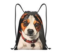 Cute Jack Russell Terrier Sports Backpack String Scratch Gym Sack Backpack Stylish String Bag For Swim Women Climbing 39X46Cm