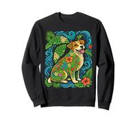 Cute Jack Russell Tropical Flowers Floral Dog Summer Vibes Sweatshirt