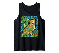 Cute Jack Russell Tropical Flowers Floral Dog Summer Vibes Tank Top