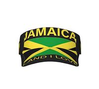 Cute Jamaica Flag Sport Sun Visor Hats Adjustable Empty Top Baseball Cap Jamaican Flag Sun Caps for Women and Men, Jamaica Flag_f00006, One size