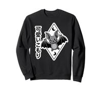 Cute Japanese Bat Kanji - Spooky Kawaii Halloween Aesthetic Sweatshirt