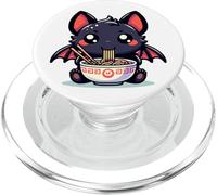 Cute Japanese Kawaii Chibi Bat Eating Ramen PopSockets PopGrip for MagSafe