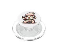 Cute Japanese Kawaii Chibi Gnome Eating Ramen PopSockets PopGrip for MagSafe