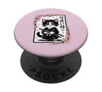 Cute Japanese Sakura - Classic Cute Kawaii Baby Samurai Cat PopSockets Adhesive PopGrip