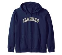 Cute JARHEAD University Military Camp Grunt I Eat Crayons Zip Hoodie