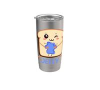 Cute Jelly Bread Blueberry Stainless Steel Insulated Tumbler