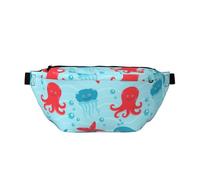 Cute Jellyfish and Octopus Sling Chest Bags Bumbags Waist Fanny Packs, Waist Bag for Walking, Running, Hiking