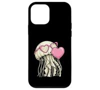 Cute JellyFish Blowing Pink Valentine Heart Bubble Gum Case for iPhone 12 mini