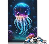 Cute Jellyfish Deep Sea Puzzle for Adults 1000 Pieces Paper Puzzles for Adults & Teenager Educational Game Challenge Toy 38x26cm/1000pcs