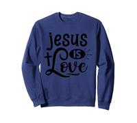 Cute Jesus Is Love - Inspirational Uplifting Christian Faith Sweatshirt