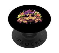 Cute Jumping Spider With Flower Hat Kawaii Arachnid Lover PopSockets Adhesive PopGrip