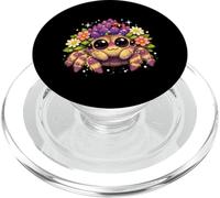 Cute Jumping Spider With Flower Hat Kawaii Arachnid Lover PopSockets PopGrip for MagSafe
