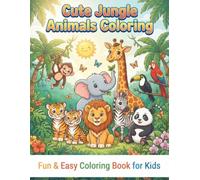 Cute Jungle Animals: Coloring book