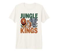 Cute Jungle Animals Tiger Lion Elephant for Children Mom Dad Premium T-Shirt