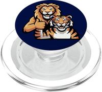 Cute Jungle Animals Tiger Lion Friendship Kids Parents PopSockets PopGrip for MagSafe