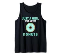 Cute Just A Girl Who Loves Donuts Candy Women and Girls Tank Top