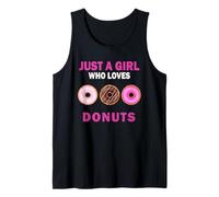 Cute Just A Girl Who Loves Donuts Candy Women and Girls Tank Top