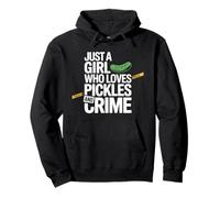 Cute Just A Girl Who Loves Pickles And Crime Halloween Pullover Hoodie