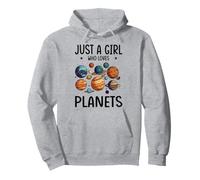 Cute Just A Girl Who Loves Planets Space Science Love Pullover Hoodie