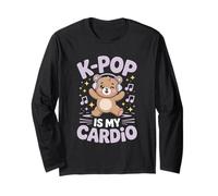 Cute K-Pop is My Cardio Kawaii Bear Lover K-Pop Enthusiast Long Sleeve T-Shirt