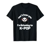 Cute K-Pop Korean Popular Music K-Drama Cool Panda Chilling T-Shirt