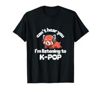 Cute K-Pop Korean Popular Music K-Drama Red Panda Chilling T-Shirt