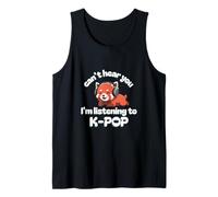 Cute K-Pop Korean Popular Music K-Drama Red Panda Chilling Tank Top