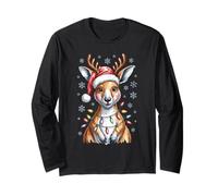 Cute Kangaroo Christmas Funny Animal Lovers Holiday Pajama Long Sleeve T-Shirt