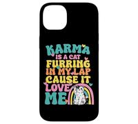 Cute Karma Is A Cat Furring In My Lap Cause It Love Me Case for iPhone 14 Plus