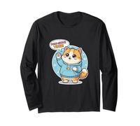 Cute Kawai Cat Paw-sitive Vibes Adorable Feline Friends Long Sleeve T-Shirt