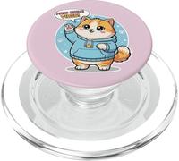 Cute Kawai Cat Paw-sitive Vibes Adorable Feline Friends PopSockets PopGrip for MagSafe