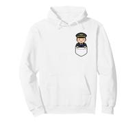 Cute Kawaii Airline Pilot Pocket Cartoon Aviation Travel Pullover Hoodie
