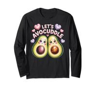 Cute Kawaii Avocado Couple Hugging Pun Long Sleeve T-Shirt