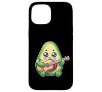 Cute Kawaii Avocado Playing Guitar For Music Lovers Case for iPhone 15