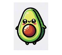 'Cute Kawaii Avocado' Temporary Tattoo - Water Resistant, Skin-Safe, Non-Toxic Transfer (TO00075809)