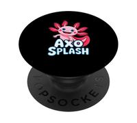 Cute Kawaii Axolotl Cartoon Axo Splash Character PopSockets Adhesive PopGrip