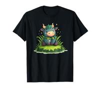Cute Kawaii Baby Highland Cow On Magic Island T-Shirt