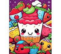 Cute Kawaii Beach Days volume 3: Even More Adorable Summer Scenes to Color Kawaii Fun for All Ages (Beachy Bliss: A Kawaii Coloring Series)