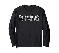 Cute Kawaii Bear Panda Family Funny This Is How I Roll Long Sleeve T-Shirt