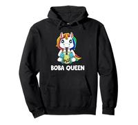 Cute Kawaii Boba Bubble Tea Unicorn Boba Queen Pullover Hoodie