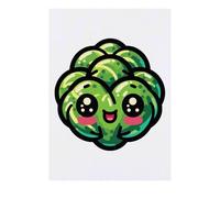 'Cute Kawaii Brussels Sprout' Temporary Tattoo - Water Resistant, Skin-Safe, Non-Toxic Transfer (TO00075823)