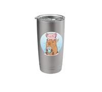 Cute Kawaii Bubble Tea Axolotl Capybara Stainless Steel Insulated Tumbler