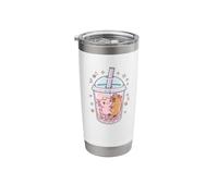 Cute Kawaii Bubble Tea Axolotl Capybara Stainless Steel Insulated Tumbler