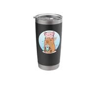 Cute Kawaii Bubble Tea Axolotl Capybara Stainless Steel Insulated Tumbler