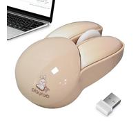 Cute Kawaii Bunny Wireless Mouse - 4.7 Inches Mini Design | Silent, Quiet Rabbit Mouse For Office Use + 2.4G Connection For School, Travel, And Mobile Working
