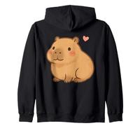 Cute Kawaii Capybara Adorable Animal, Lover Chibi Pet Zip Hoodie