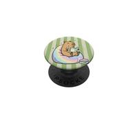 Cute Kawaii Capybara Bookish Bear Green Fun Tea Matcha PopSockets Adhesive PopGrip