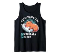 Cute Kawaii Capybara List Of Things I Like Sleep Nap Lover Tank Top