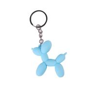 Cute Kawaii Cartoon Balloon Dog Keychain keyring rubber pastel blue